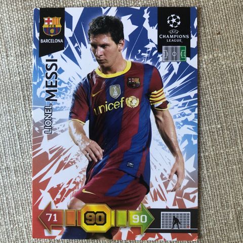 Panini 2010/11 fotballkort - Messi FC Barcelona