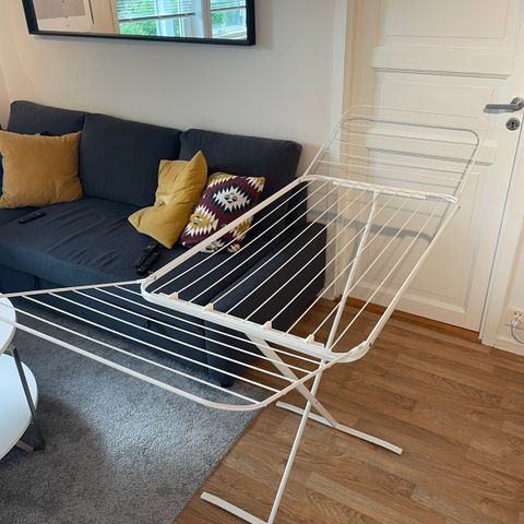 Ny IKEA tørkestativ, inne/ute, hvit
