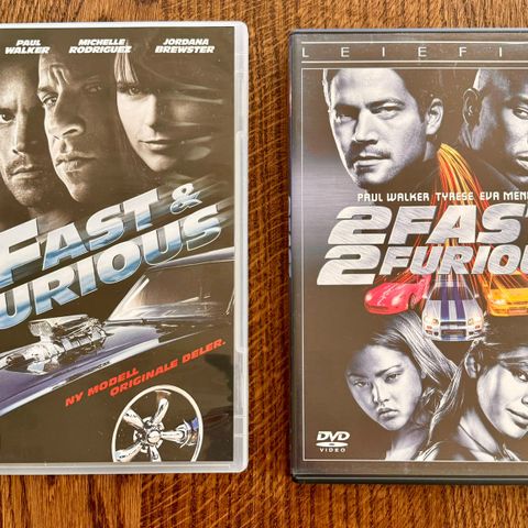 Fast & Furious og 2 Fast 2 Furious på DVD