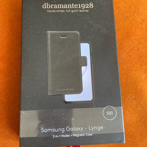 Samsung Galaxy S20 - Lynge - Black mobilcover med lommebok i svart skinn