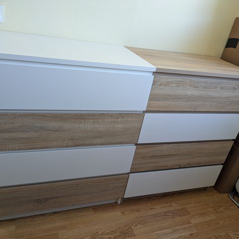 2 stk Malm kommode 4 skuffer