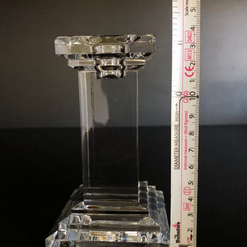 Krystall lysestake H14 cm