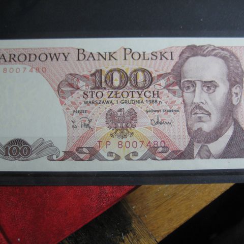 100 slotty polen  1988 unc