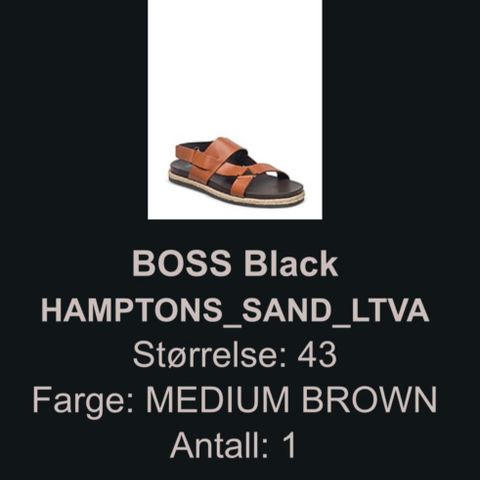 Fine sandaler i skin fra HUGO BOSS til salgs.