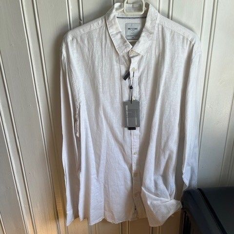 Only & Sons hvit skjorte  , str  XL selges