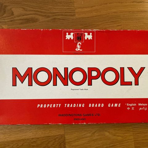MONOPOLY - ENGELSK 70/80-tallet