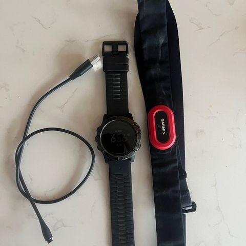 Garmin FENIX 5X Sapphire- pulsbelte - ny reim