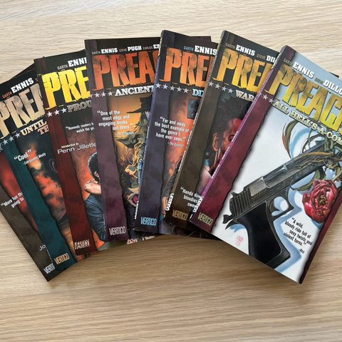 Preacher vol. 1-6 + 8 (mangler nummer 7), Vertigo