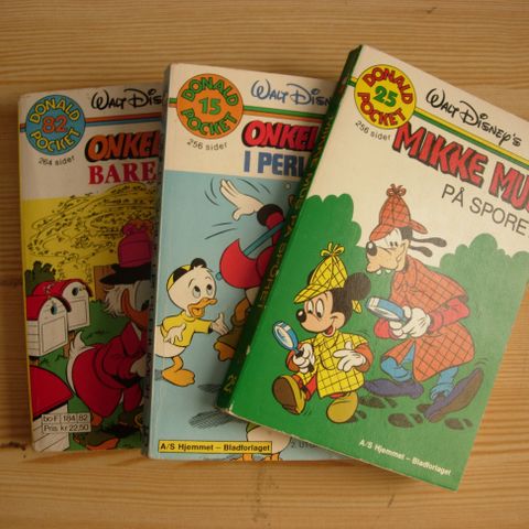 3 Donald Pocket bøker