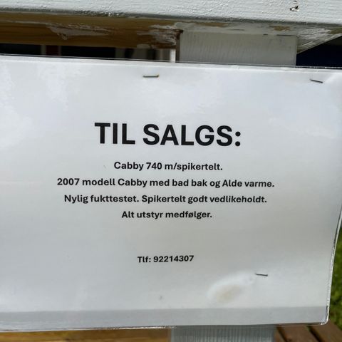 Campingvogn til salgs!