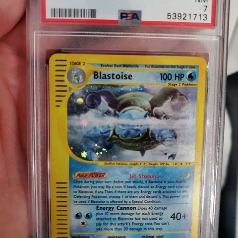 Pokemon Kort: Noen som har Blastoise expedition holo PSA 1-6?