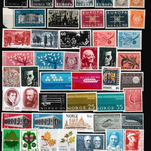 Norge Postfriske Merker 1960/70 talls
