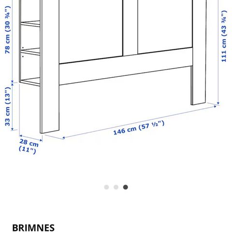 Brimnes hvit sengegavel