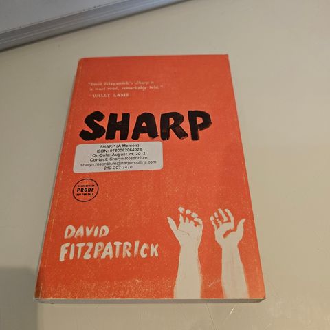 Sharp. A Memoir. David Fitzpatrick