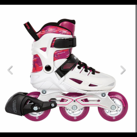 Rulleskøyter barn / junior str 29-32 Powerslide Universe inline 4w rosa😊