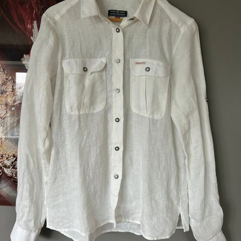 AMUNDSEN SPORTS SAFARI LINEN SHIRT NATURAL WOMAN