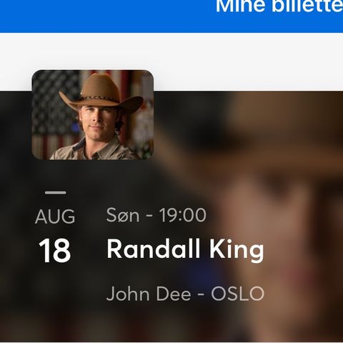 Randall king konsertbilletter