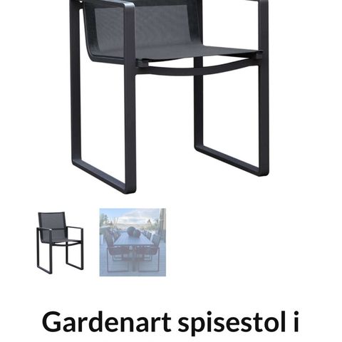 Gardenart spisestoler - utemøbler