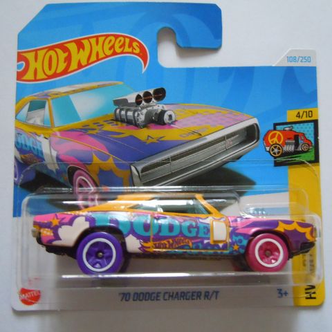 Hot Wheels Mattel Ny 2024 HW ART CARS 4/10 '70 Dodge Charger R/T 108/250