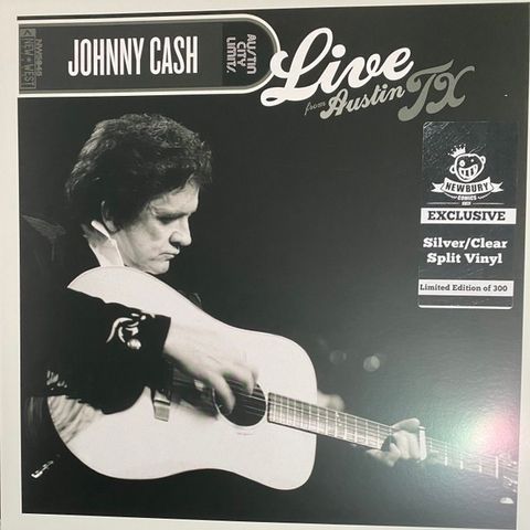 Johnny Cash - «Live from Austin TX» Newbury, 300 eks sølv/klar split