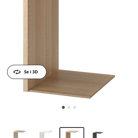 IKEA komplement avdeler 2 stykk - hvit og hvitbeiset eikemønster