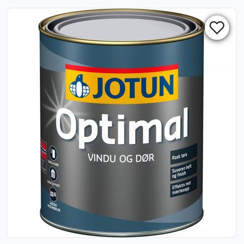 Jotun Optimal Vindu og dørmaling , 0,68 L, farge: Bomull