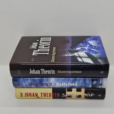 3 stk Johan Theorin hardcover bøker