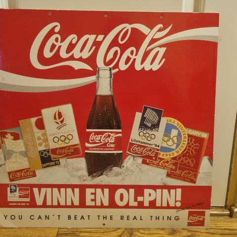 Coca-Cola pappreklame fra Lillehammer OL 1994