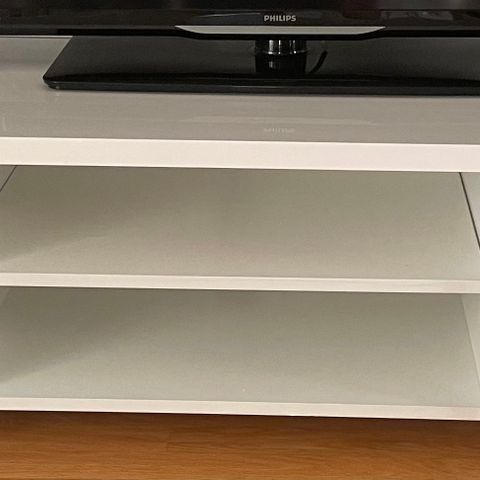 TV-bord hvit høyglans