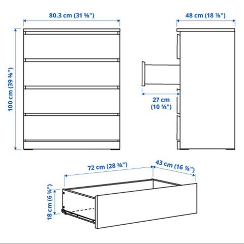 Ikea malm kommode