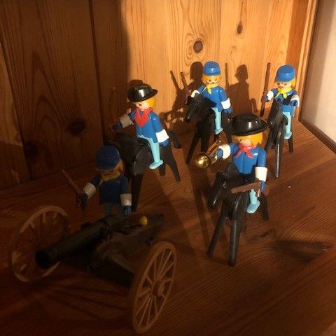 Vintage playmobil kavaleri, blaajakker