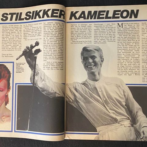 DAVID BOWIE ARTIKKEL, A-MAGASINET NR 23, 11 JUNI 1983