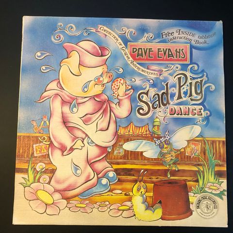 DAVE EVANS "Sad Pig" 1974 UK 1st press m/tablature book TEXTURED SLEEVE