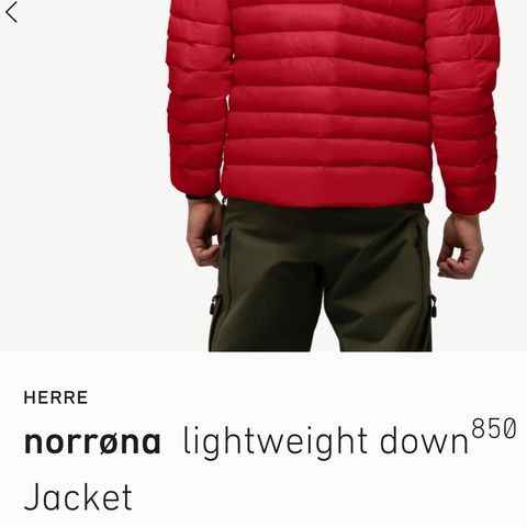 NY Norrøna lightweight down850 Jacket