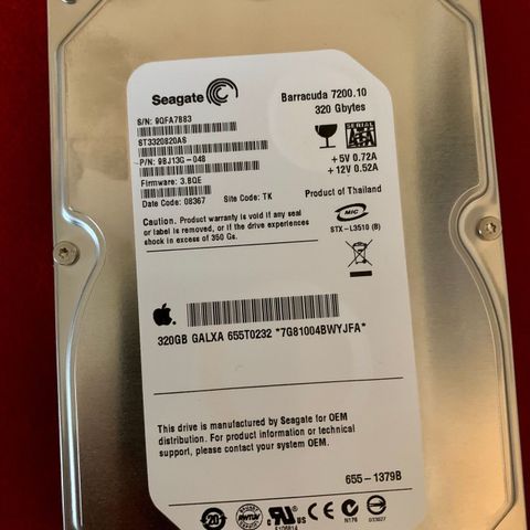 Seagate Apple Barracuda 7200.10 320GB