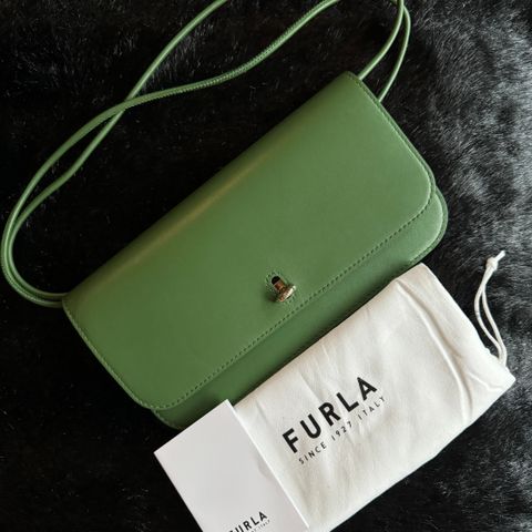 Furla Green Clutch/Wallet with strap