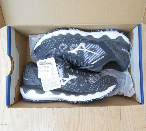 Str 36,5 Helt nye Mizuno Wave Horizon løpesko (mørkegrå/lilla detaljer)