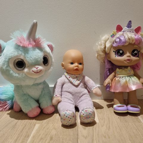 Dukke, babyborn og bamse