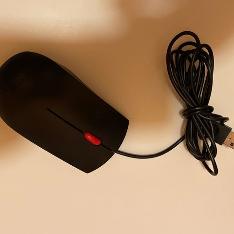 Thinkplus 3-Button Mus USB Kablet Svart
