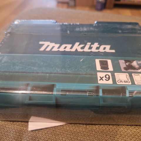 Makita kraftpipesett - 9 deler 1/2" uåpnet.