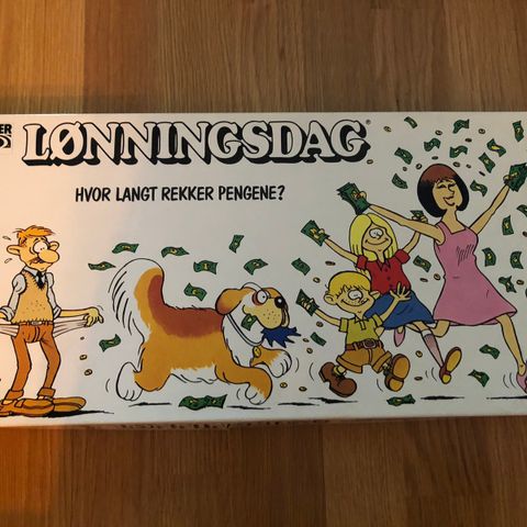 Se her!! Lønningsdag (1984). Kom med bud. Brettspill fra 8 år, 2-6 spillere