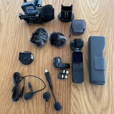 DJI Osmo Pocket med mye utstyr