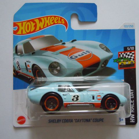 🔥 🛞 Ny Hot Wheels  Shelby Cobra Daytona Coupe-5/10- HW Race Day - 122/250