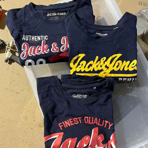 3 stk Jack and Jones t-skjorter, str.m