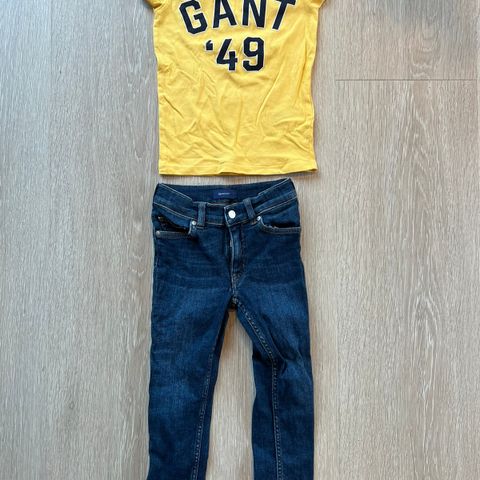Gant t-shirt og jeans str 98/104