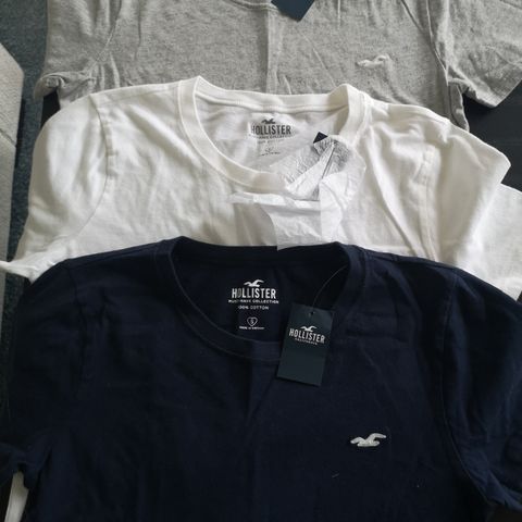 3 stk Hollister t-skjorter str. S 100% Bomull