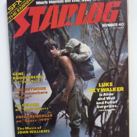 Starlog Science Fiction/Filmagasin fra 1980 med Mark Hamill, Star Wars
