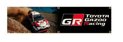 Toyota Gazoo Rally. banner /flagg /dekor /garasje /verksted etc