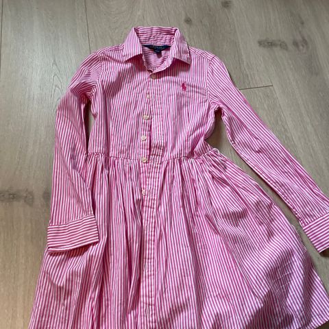 Ralph Lauren skjortekjole rosa Str 7