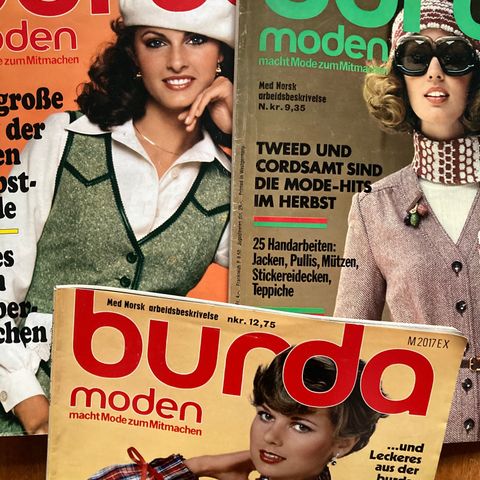 5 stk Burda Moden 1973-1978 retro symagasiner